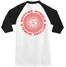 Spitfire 'Classic Vortex' Raglan Tee - White/Black