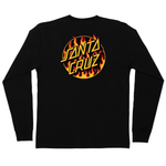 Thrasher x Santa Cruz 'Flame Dot' L/S Tee - Black