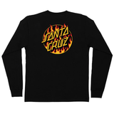Thrasher x Santa Cruz 'Flame Dot' L/S Tee - Black