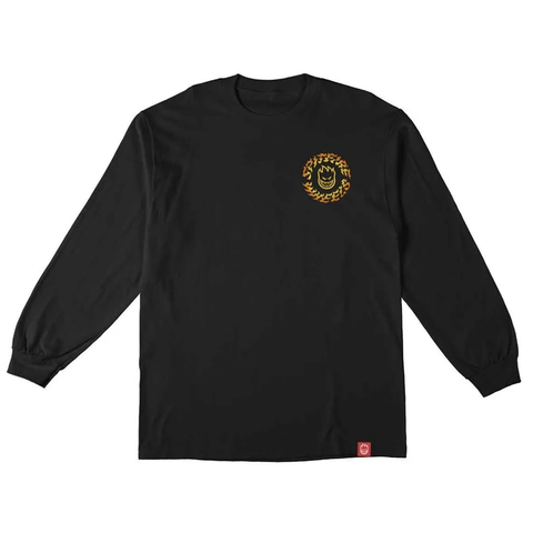 Spitfire 'Torched Script' L/S Tee - Black