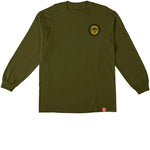 Spitfire 'Classic Swirl Overlay' L/S Tee - Green Military