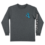 Santa Cruz 'Screaming Hand' L/S Tee - Dark Heather Grey