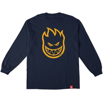 Spitfire 'Big Head' L/S Tee - Navy/Gold