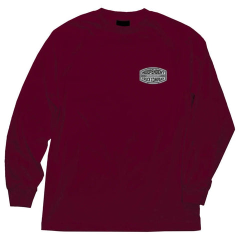 Independent 'ITC Curb' L/S Tee - Burgundy