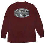 Independent 'ITC Curb' L/S Tee - Burgundy