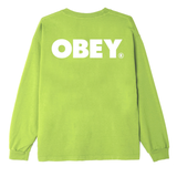 Obey 'Bold Logo' Heavyweight L/S Tee - Spirulina