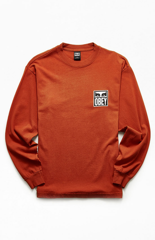 Obey 'Eyes Icon 2' L/S Tee - Bombay Brown