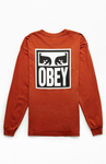Obey 'Eyes Icon 2' L/S Tee - Bombay Brown