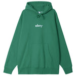 Obey 'Lowercase Embroidered' Hoodie - Palm Leaf