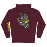 Santa Cruz 'Meek OG Slasher Hand' Zip-Up Hoodie - Burgundy