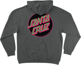Santa Cruz 'Other Dot' Hoodie - Charcoal/Pink/Green