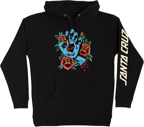 Santa Cruz 'Screaming Flash Front' Hoodie - Black