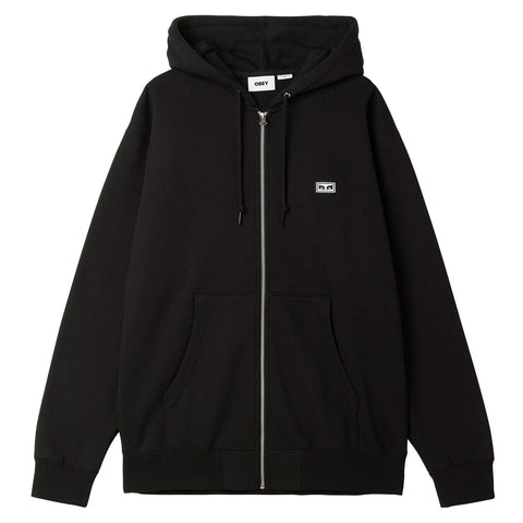 Obey 'Established Works' Zip-Up Hoodie - Black