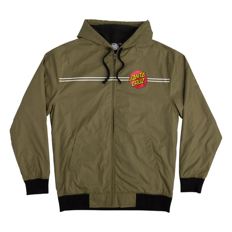 Santa Cruz 'Dot' Windbreaker Jacket - Olive