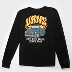 Vans 'Fired Up' L/S Tee (Boys) - Black