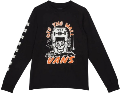 Vans 'Sk8 Skull' L/S Tee - Black (KIDS)
