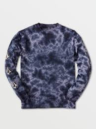 Volcom 'Iconic Stone Tie Dye' L/S Tee (Boys) - Blue