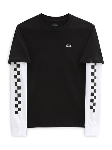 Vans 'Long Check' Twofer L/S Tee (Boys) - Black