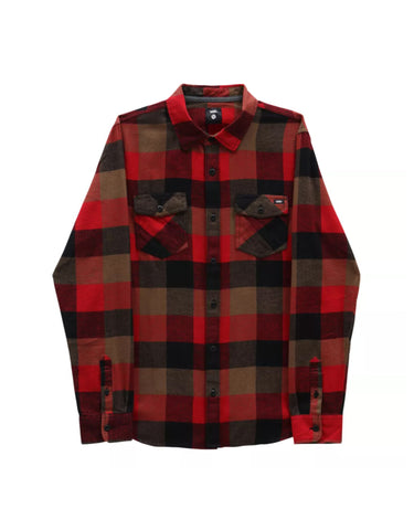 Vans 'Box' Flannel Shirt (Kids) - Red/Brown