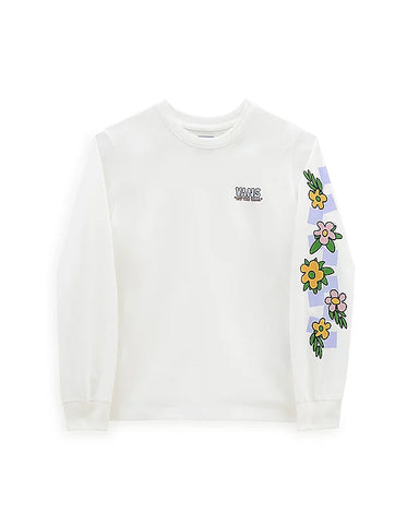 Vans 'Left Chest Floral' L/S Tee (Kids) - White