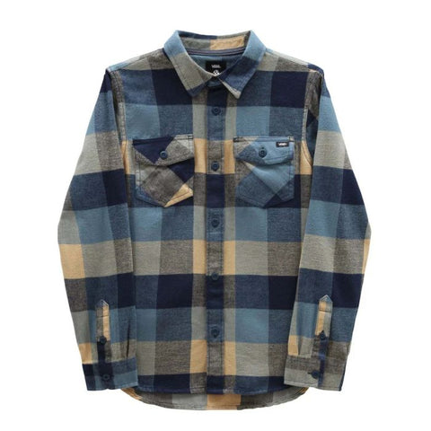 Vans 'Box' Flannel Shirt (Kids) - Bluestone/Taupe