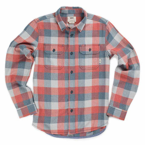 Vans 'Alameda Boys' Flannel Shirt (Kids) - Orange/Blue