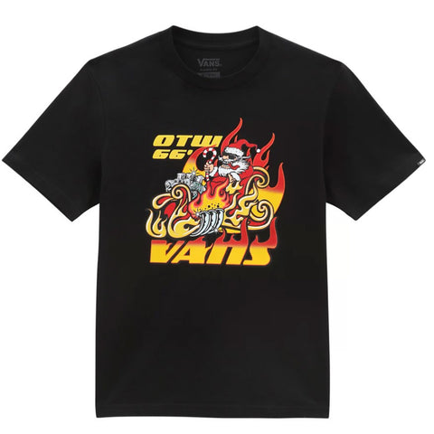 Vans 'Santa Flames' Tee (Kids) - Black