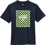 Vans 'Print Box' Tee - Navy/Lime (Kids)