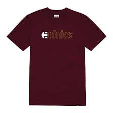 Etnies 'Classic Logo' Tee - Burgundy (Kids)