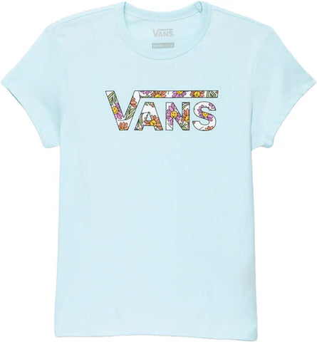 Vans 'Elevated Floral Fill' Tee - Sky Blue  Kids)
