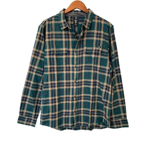 Vans 'Sycamore' Flannel Shirt - Forest Green/Navy/Beige