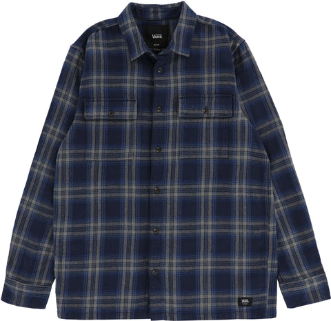Vans 'Straight Hem' Flannel Shirt - Dress Blue/Stormy Weather