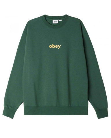Obey 'Lowercase' Sweatshirt - Dark Cedar