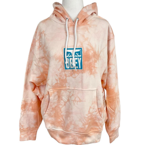 Obey 'Warden' Hoodie - Peach Tie Dye