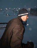 Public Skateboards 'Stretch Logo' Skull Beanie - Navy/White