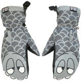 Salmon Arms 'Team Monster' Snowboard Mittens - Grey