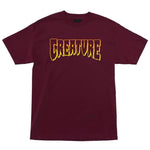 Creature 'Outline Logo' Tee - Burgundy