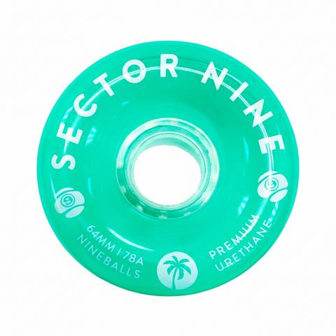 Sector 9 'Nineballs' 78A Wheels 64mm - Green