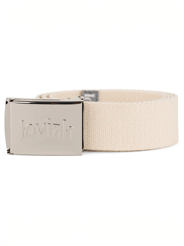 Loviah 'Chrome' Webbing Belt - Cream