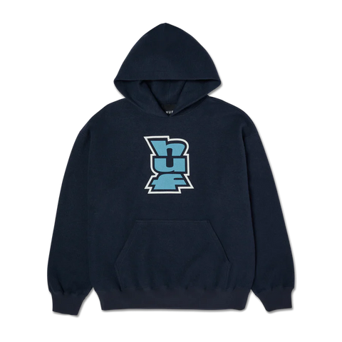 HUF 'Megablast' Reverse Hoodie - Navy