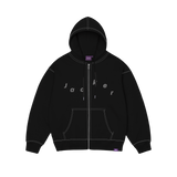 Jacker 'Mirror Maze' Zip-Up Jacket - Black