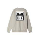 Obey 'Eyes Icon' Premium Crewneck - Silver Grey