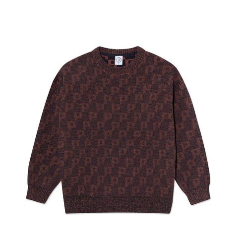Polar Skate Co. 'George' Sweater - P Pattern/Navy/Orange