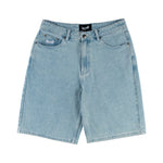 Welcome 'Linger' Baggy Denim Short - Washed Blue