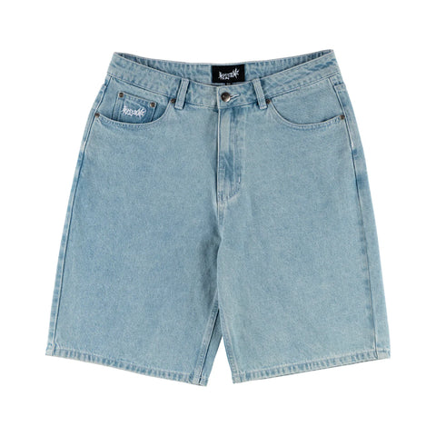 Welcome 'Linger' Baggy Denim Short - Washed Blue