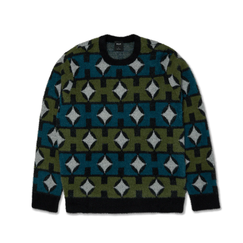 HUF 'Space Age' Crewneck Sweater - Pine