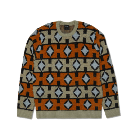 HUF 'Space Age' Crewneck Sweater - Sunset