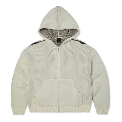 HUF 'Token' Zip Hooded Sweater - Bleach