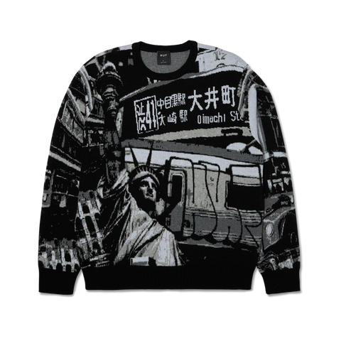 HUF 'Worldwide Commuter' Sweater - Black