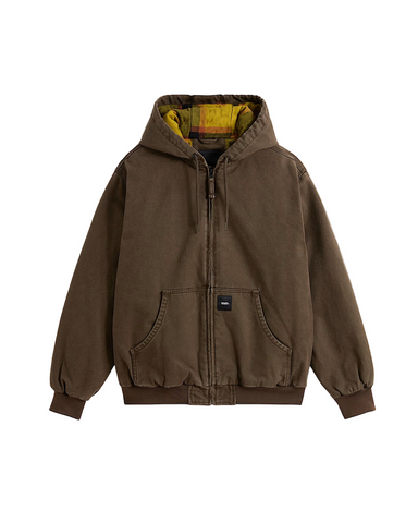 Vans 'Workwear Canvas' Zip-Up Hoodie - Coal Brown